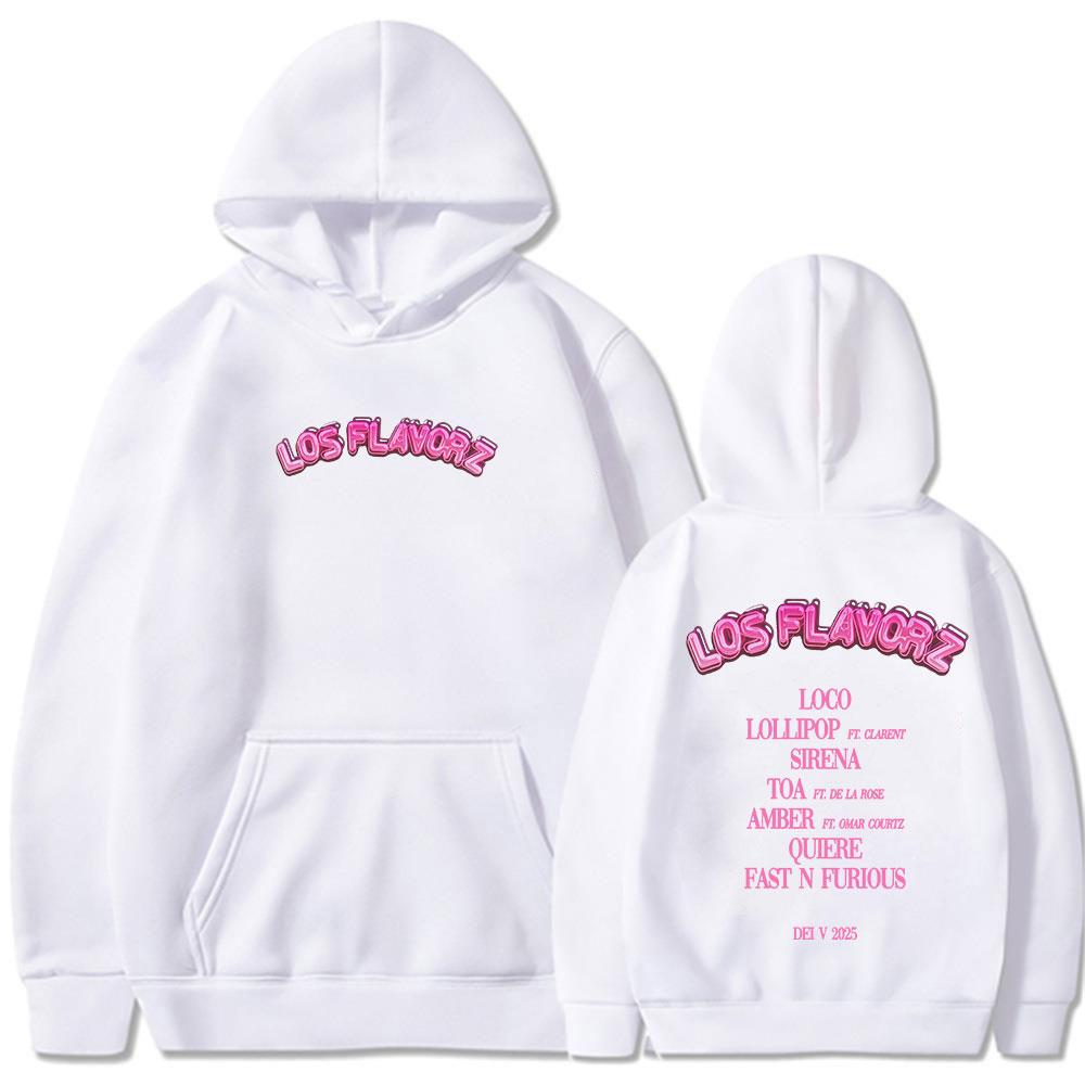 Rapper Dei V LOS FLAVORZ 2025 Album Hoodies Men Women Clothing Fashion Hip Hop Long Sleeve Sweatshirt Comfort Oversized Pullover