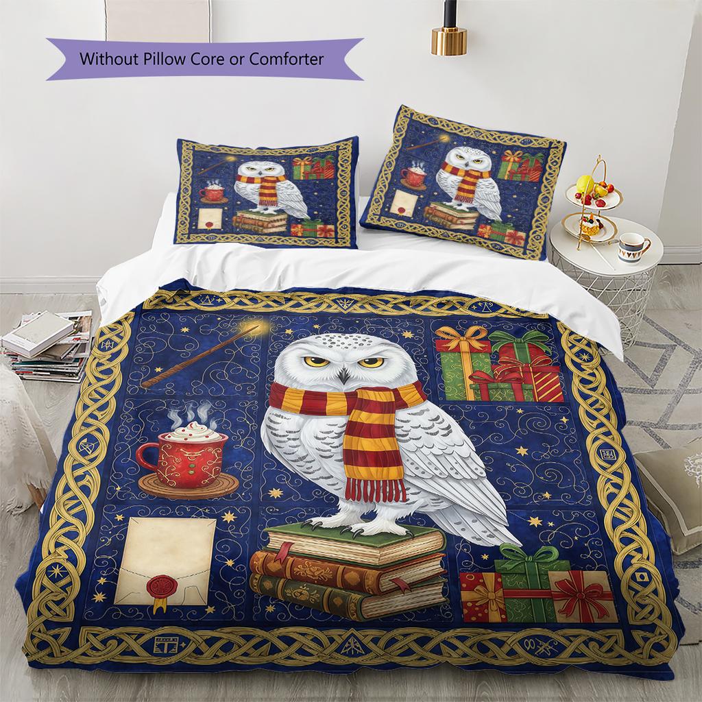 Мультяшный Узор Комплект Постельного Белья Одеяло Пододеяльник Наволочка Домашний Декор Подарок на День Рождения (1 пододеяльник + 2 наволочки, без наполнителя)