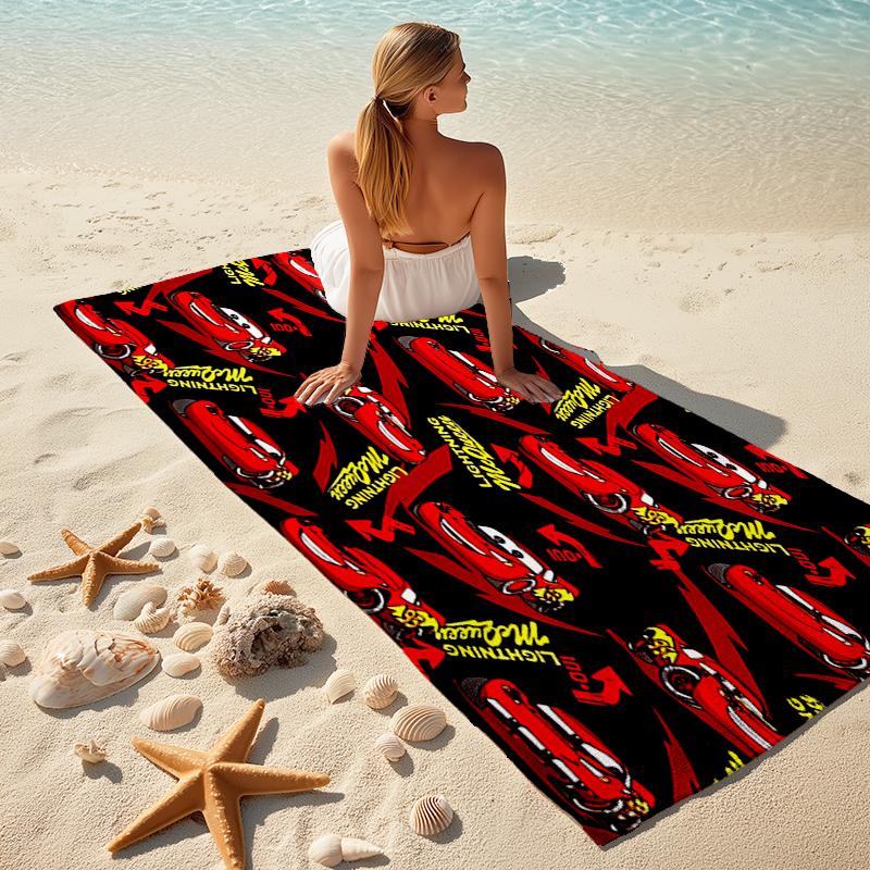 Lightning McQueen beach towel Outdoor camping Beach towel for vacation swim Outdoor pool Absorbent bath towel