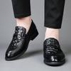 2024 Новые модные деловые кожаные туфли, модельные туфли для жениха, низкие туфли с принтом аллигатора, повседневные туфли для мужчин