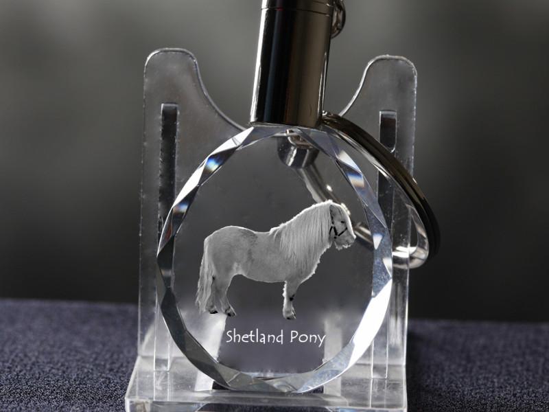 Shetland Pony - pendant with a picture of a horse, crystal key ring in a gift box, unique gift by Art-Dog brand