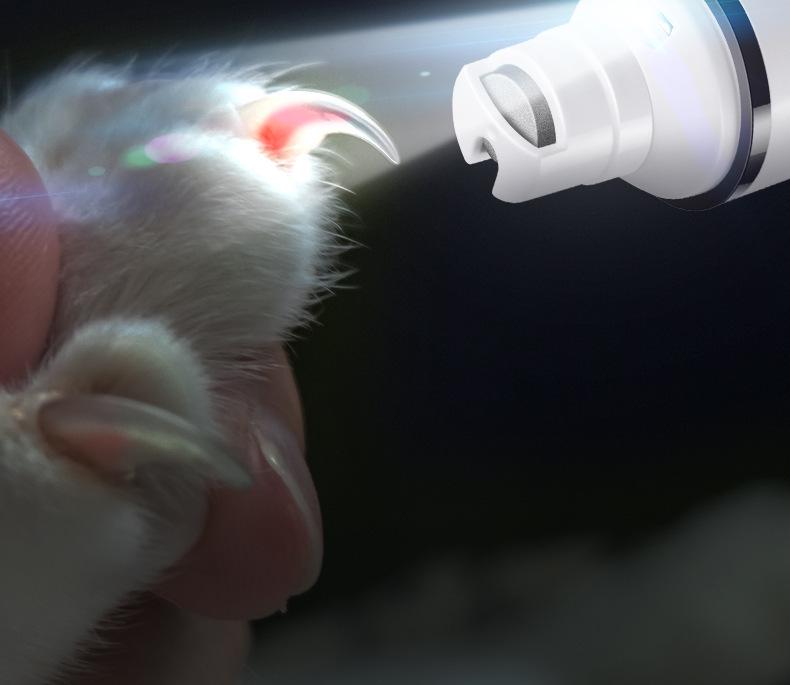 LED-светильник для шлифовки когтей домашних животных: Электрическая машинка для стрижки кошек и собак с низким уровнем шума и мощностью