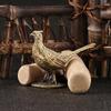 Long Tailed Statue Retro Creative Craft Animal Figure Sculpture for Business Bedroom Home Decoration