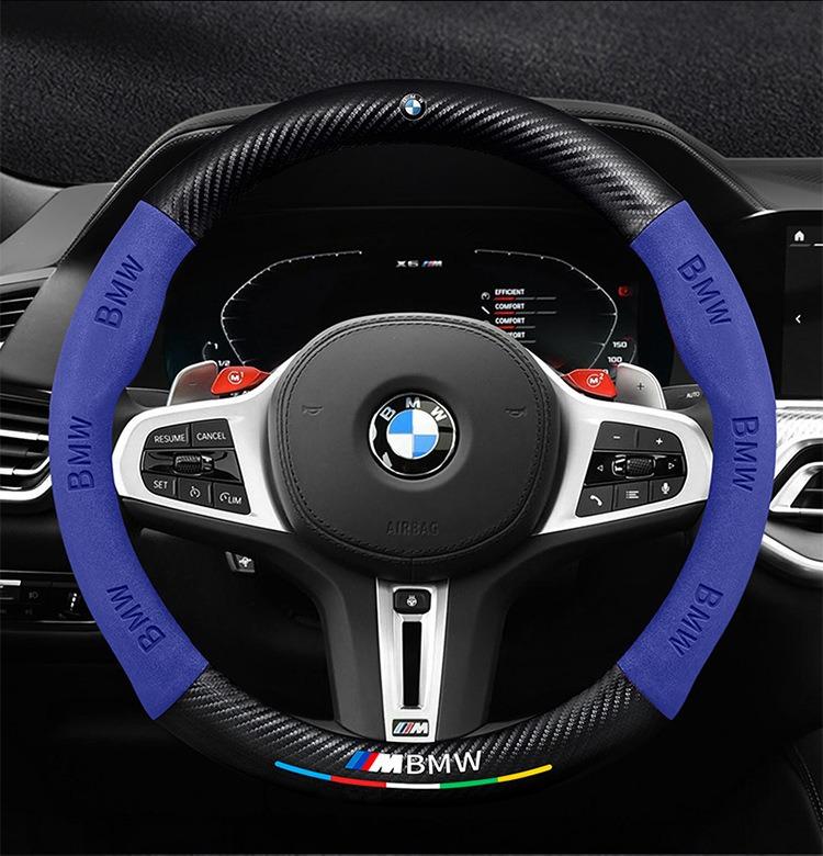 Carbon Fiber Car Steering Wheel Non-Slip Cover Accessory For BMW M Sport F06 F10 F15 F16 F20 F21 F25 F30 F32 GT F80 F82 X1 X3 X5 HC0