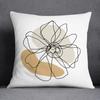Abstract Brown Flower Decorative Pillowcase Living Room Office Ornaments Home Pillowcase