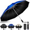 Folding Umbrella with Automatic Opening and Suitable for Both Men and Windproof and Heavy Rainproof 105cm Reflective Light Blocking and UV and Perfect