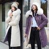 Winter Fashion Hooded Big Fur Collar Padded Long Parkas Down Cotton Warm Coat Waterproof Windbreaker Jacket Wear On Both Sides