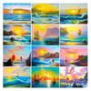 Полный круглый/квадратный алмазная живопись закат море Новое поступление рукоделие лодка алмазная вышивка пейзаж декор детской комнаты