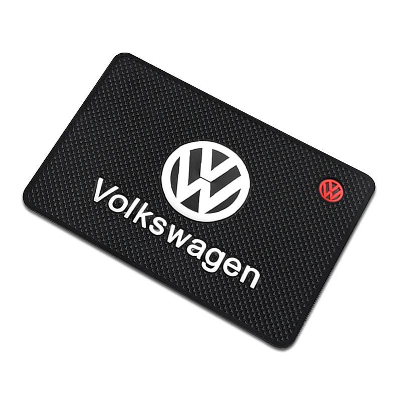 efg1 Car Logo Anti Slip Pad Phone Holder Non-Slip Mat Car Emblem For VW Polo Passat B5 B6 B7 T4 T5 Golf 4 5 6 Tiguan Jetta Gol