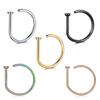 D-Shaped Nose Ring F136 Medical Titanium Steel Piercing Jewelry