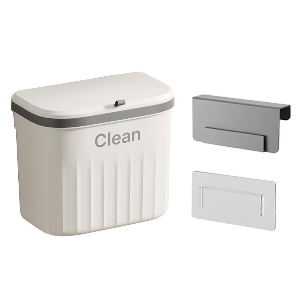 Wall Mounted Trash Can Bin with Lid Waste Bin 8.5/12L Kitchen Hanging Trash Bin Garbage Recycle Dustbin Rubbish Bins