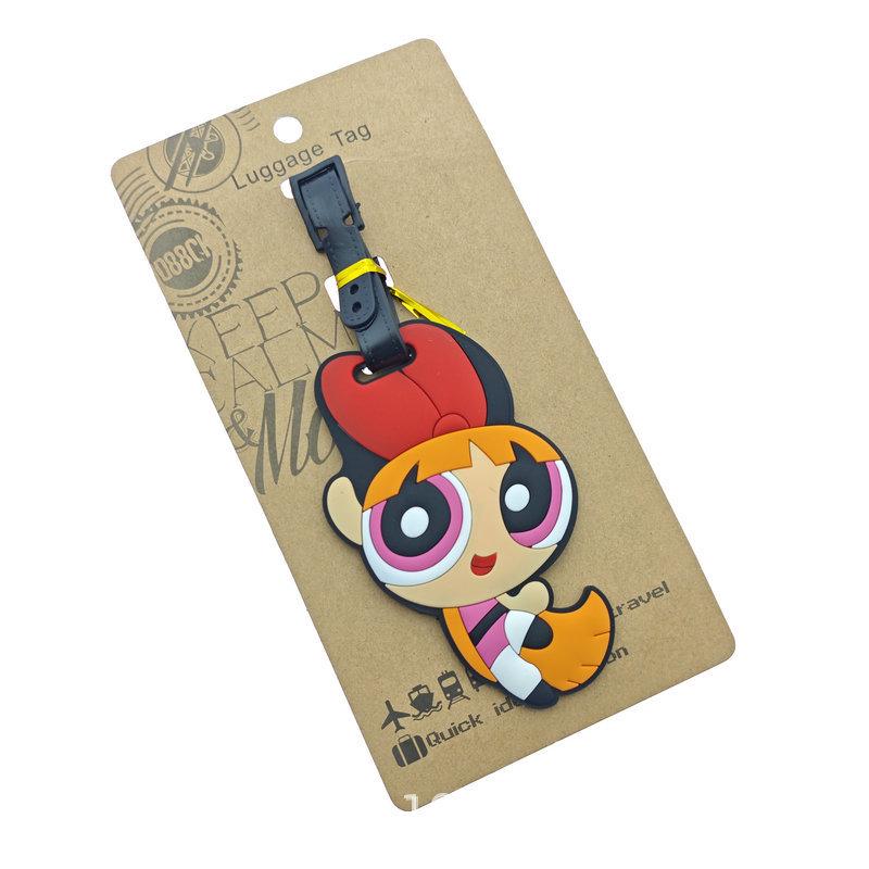 Милый мультяшный летающий полицейский из ПВХ-резины багажная бирка - Подвеска-идентификатор для чемодана в стиле аниме