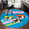 Customizable The Powerpuff Girls5 Round Non-Slip Carpet - Ideal for Garden, Picnic, Office, Perfect for Decoration, Suitable For All Seasons