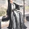 Chinese Song Dynasty Style Hanfu Embroidered Ink Print Pattern Daily Set