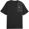 Logo Casual Breathable Round Neck Short Sleeve T-Shirt Men Tops Black 678357
