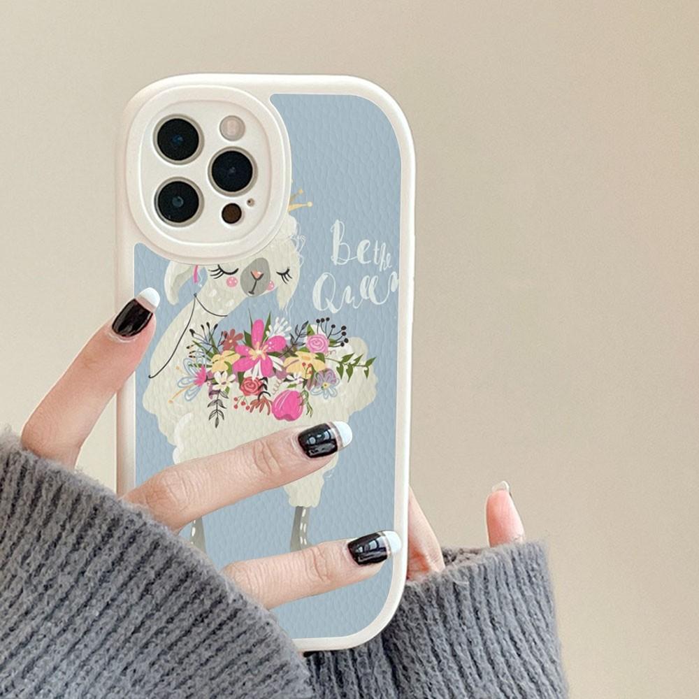 Чехол для телефона с ламами, альпаками, из твердой кожи для IPhone 14 13 12 Mini 11 14 Pro Max Xs X Xr 7 8 Plus Fundas