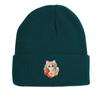 Cat Fruit Print Knitted Hat Beanie, Man Cap Elastic Candy Color Trendy Pompom Beanies Knit Cap Beanie