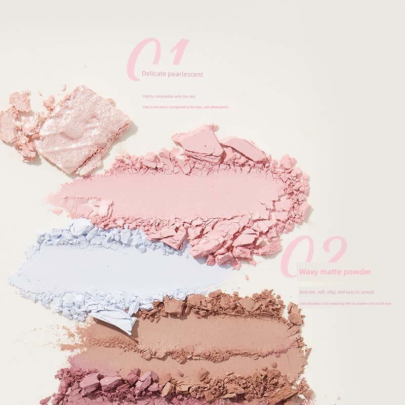Jillleen Comprehensive Nine-Color Eyeshadow Palette: Versatile Glitter, Velvet, Matte, and Pearlescent Earth Tones