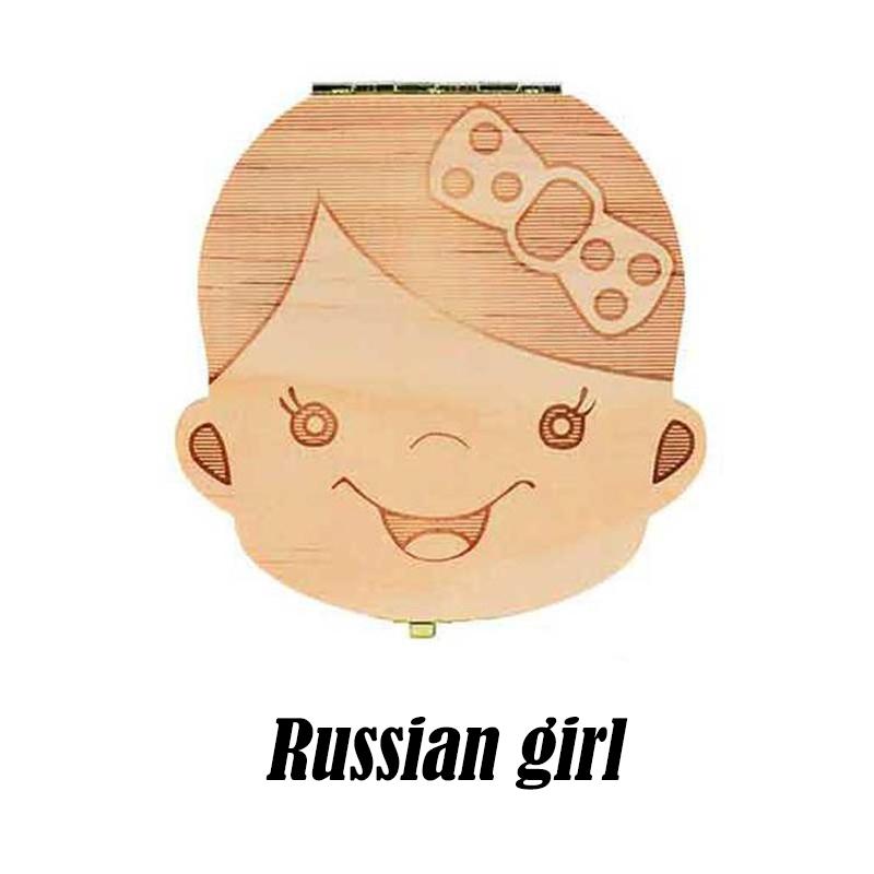 10 языков, английский, голландский, испанский, Португалия, французский, Россия, детская деревянная зубная коробка, органайзер для хранения молочных зубов, сбор зубов, пуповины, сохранение GIF-файлов