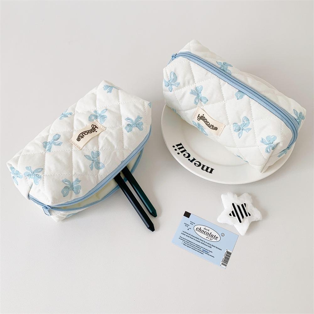 Multi-function Pen Bag Bowknot Stationery Organizer Portable Pen Box Gift