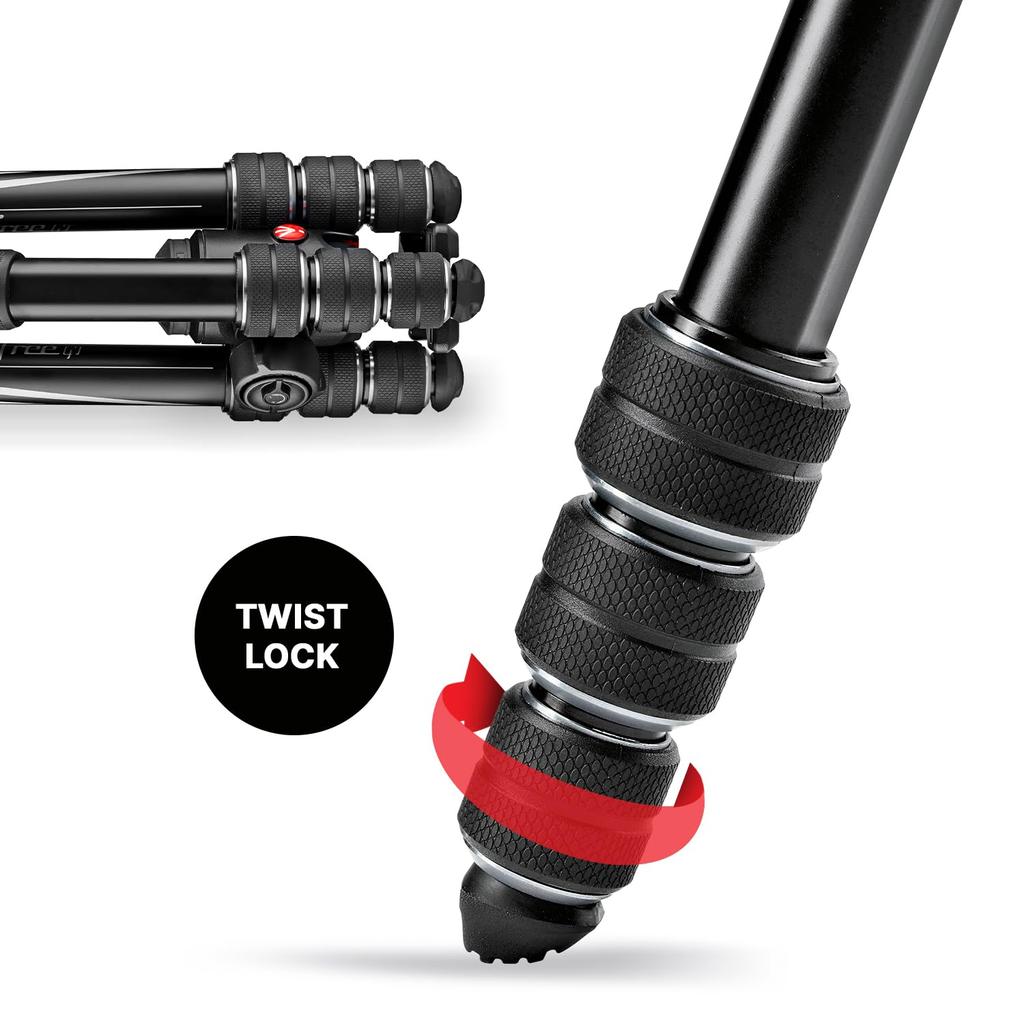 Комплект алюминиевого штатива Manfrotto BefreeGT T с большой шаровой головкой и системой M Lock, профессиональная совместимая ножка диаметром 26 мм, компактное хранение, 4-ступенчатая MKBFRTA4GT-BH