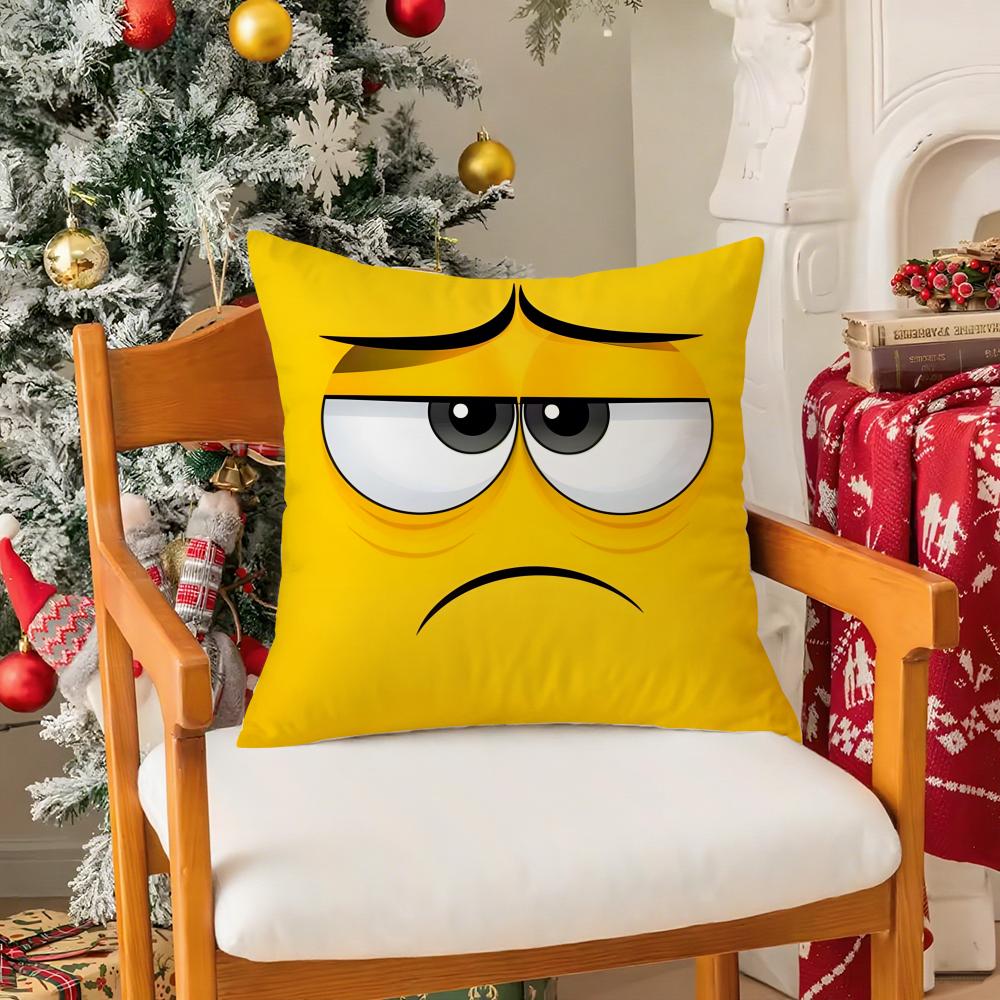 Смешная и причудливая персонализированная наволочка с эмодзи, удобная для дивана-кровати, шелковистая, элегантная, с невидимой молнией, декоративная наволочка