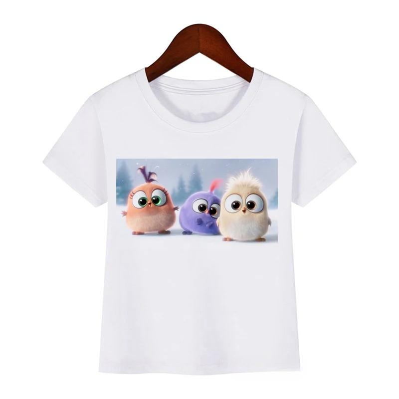 Fashionable and fun animal bird print summer children's cartoon casual Polyester comfortable short sleeved T-shirt top