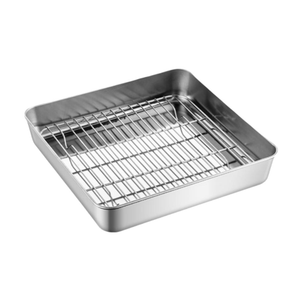 Non-stick Baking Tray Stainless Steel Air Fryer Grilling Rack Roasting Cooking Rack Baking Cooker