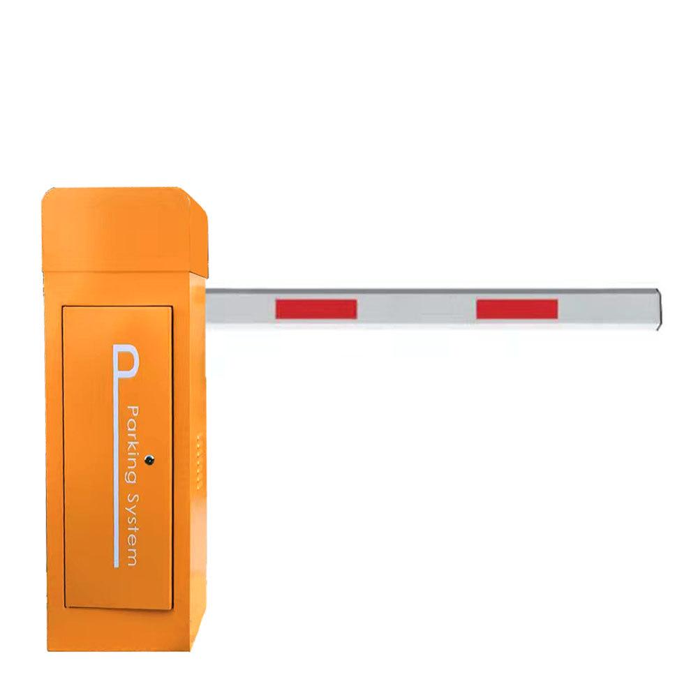 High-end Orange-Yellow DC Motor Boom Barrier with 6m Pole for Unattended Parking Lots