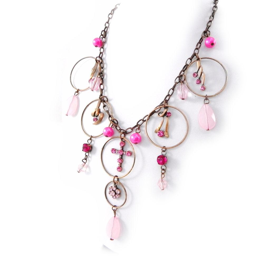 Les Trésors De Lily [E4356] - Колье "Эсмеральда" розовое