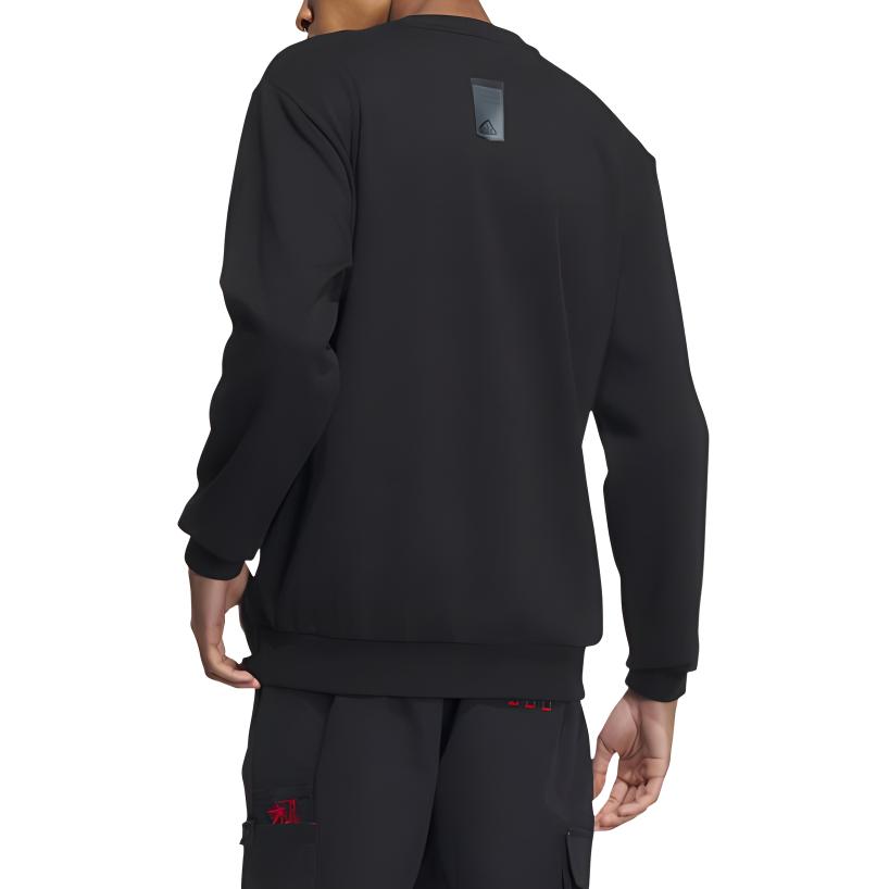 Adidas Sweatshirts Men's Black Crew Neck Moderate Regular IP4965