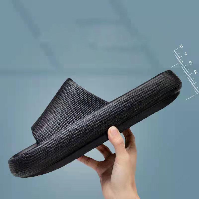 Летние женские тапочки на толстой платформе 3,5 см, домашние тапочки для ванной комнаты, мягкие нескользящие домашние тапочки из ЭВА, шлепанцы, сандалии