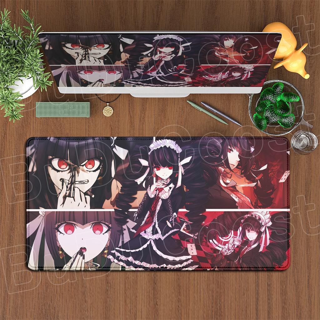 900x400 мм Коврик для компьютерной клавиатуры и стола Горячий Аниме Danganronpa Скоростная игровая подставка под мышь Нескользящий коврик для игрового ноутбука PC Резиновые аксессуары