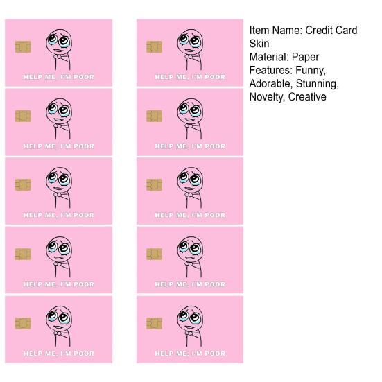 Наклейка-скин на кредитную карту Смешная наклейка-обертка для дебетовой карты для банковской карты, карты метро, карты-ключа, дебетовой кредитной карты