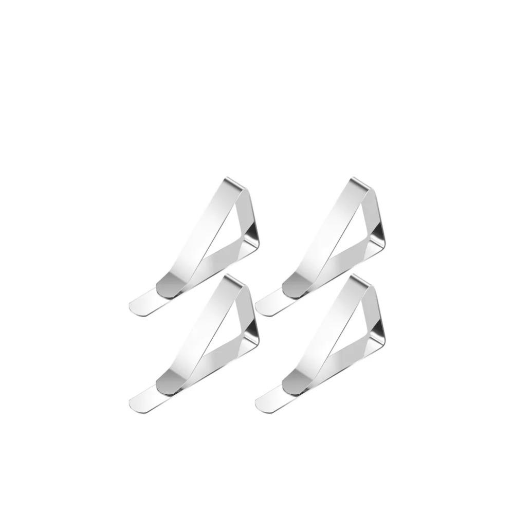 4-12pcs Stainless Steel Tablecloth Clamps Table Cloth Clips Holder for Party Wedding Promenade Picnic Table Cover Clamps Decor
