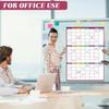 Large Dry Erase Calendar For Wall - Undated 3 Month Calendar, 28'' x 40'', Erasable & Reble Laminated White Board With 8 Round Stickers, Vertical