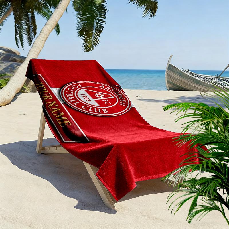 Aberdeen Football Club Print Beach Towel, Large Soft Quick Dry Towel for Beach Camping Swimming