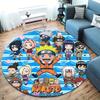 Naruto Adventure Icons Round Area Rug Carpet Rug For Living Room Bedroom Sofa Playroom Decor Nonslip Floor Mat