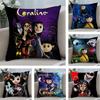Мультяшная наволочка Коралина Короткий плюш Диван Декоративный подарок Дом Двусторонняя печать Подушка