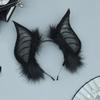 Fauxs Furry Cats Ear Headbands Animes Fauxs Furs Bat Ear Headbands Halloween Cosplays Costume Animal Furry Ears Hair Hoop