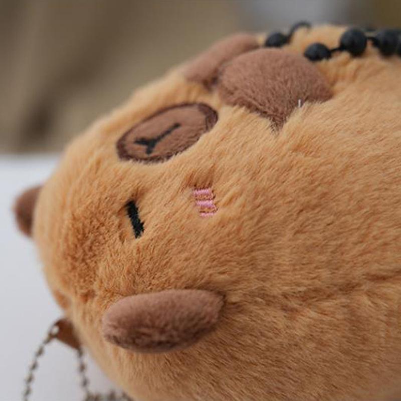 Милая мультяшная подвеска в виде капибары, плюшевая игрушка, сумка для куклы, подвесные украшения, настольные украшения для куклы, подвеска для автомобиля, милая кукла-брелок в виде капилы