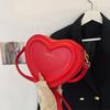 Fashion Heart Shape Crossbody Bags For Women New Solid Color Pu Leather Shoulder Bag Casual Ladies Handbags Designer Bags