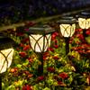 GIGALUMI Solar Garden Lights, Outdoor Waterproof Solar Path Lights, LED Pathway Lights, Solar Powered Outdoor Lights, Solar Powered with Light