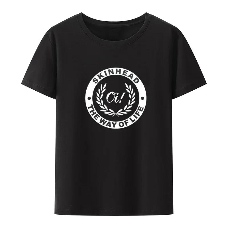 Забавная футболка Skinhead A Way of Life для мужчин и женщин с коротким рукавом, хипстерские графические футболки, модные хип-хоп-топы, мужская одежда