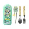 Sweet and Sour Catch Tiniping All-in-one Spoon+fork+corrected Chopsticks Full Set, Four Silping, Spoon+fork+corrected Chopsticks+case, 1 Set