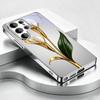 Золотая Даймонд Калла Лилия Посеребленный Чехол Для Телефона Samsung S24 Ultra S21 S22 FE S23 Plus S20 S25 26 Note20 Задняя Крышка