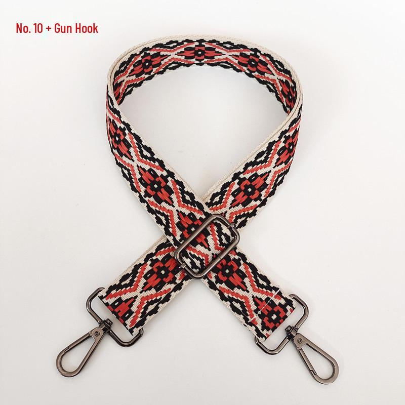 Красочный жаккардовый широкий плечевой ремень для женских сумок - Холщовый аксессуар для кроссбоди и рюкзака