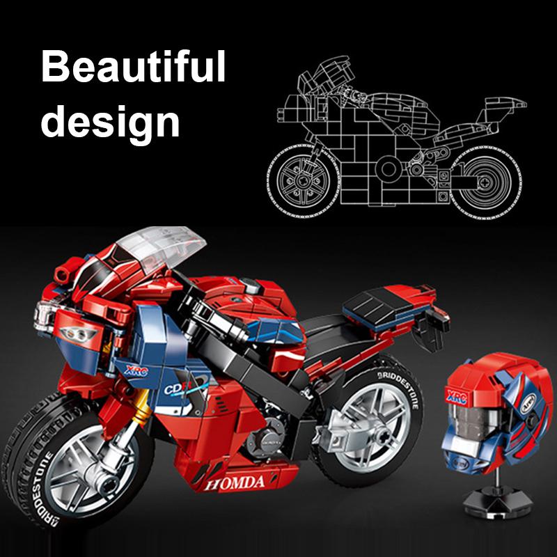 400 + шт. супер мотоцикл Moc DIY строительные блоки строительная модель игрушки сборка гоночный автомобиль кирпичи для детей и взрослых