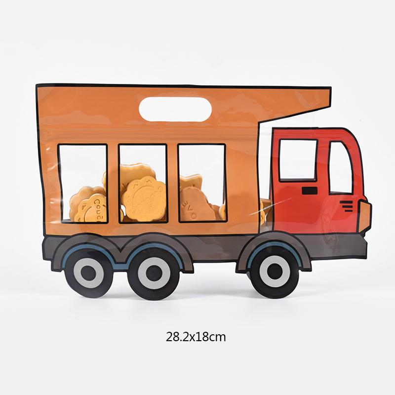 10 шт. строительный грузовик конфеты подарочный пакет полицейская машина экскаватор печенье закуски сумки на молнии детский день рождения сувениры декор поставки