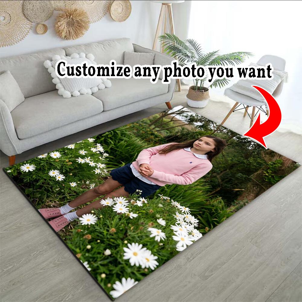 Customize Photo Personalized image Floor Rug Office Rug Perfect for Kitchen Study room Foyer Hallway Antislip Carpet Anime Office Decor